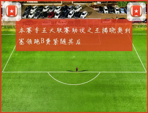 本赛季五大联赛助攻之王揭晓奥利塞领跑B费紧随其后